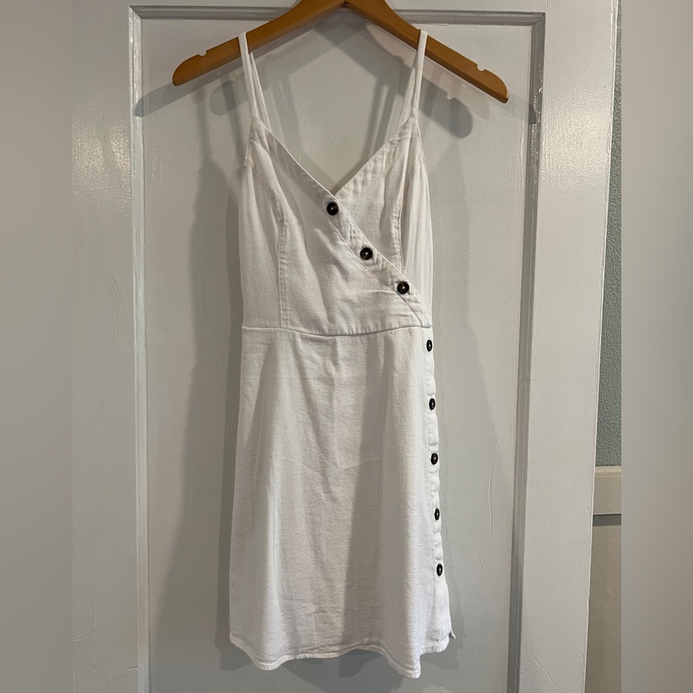 Hollister White A-Line Mini Sundress